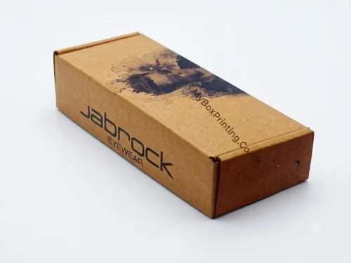 B-Flute Corrugated + Brown Kraft Paper Eyewear Packaging Boxes for Jabrock