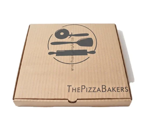 Corrugated + Brown Kraft Paper Pizza Boxes for The Pizza Bakers