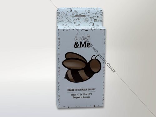 Baby Blanket Packaging Boxes with Die-Cut Perforated Window for Babee & Me